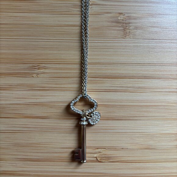 Swarovski Gold key Necklace - Picture 2 of 3
